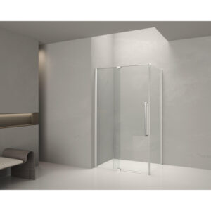 Aqua Vista Taviano Cuadra Zijwand - 90x200cm - incl. montageset - geborsteld rvs SW1209645/SW1209687