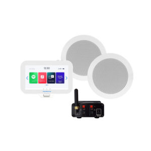 Aquasound N-Joy Connect n-joy connect badkamerradio - controller (ipx7) - wand lader - twist speakerset wit - bluetooth versterker / 30 watt / 230v/12v emn30-tw