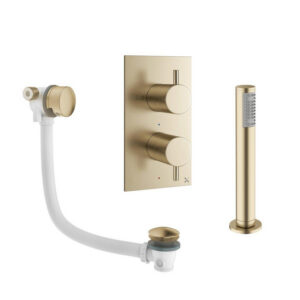 Crosswater MPRO badkraan - inbouw - verticaal - 2 functies - geborsteld messing sw209232/sw209272/sw385366/sw385437/