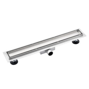 Fortifura Galeria douchegoot - 180cm - met tegelrooster - met vloerflens - Geborsteld RVS PVD (RVS) SW719879/SW719895