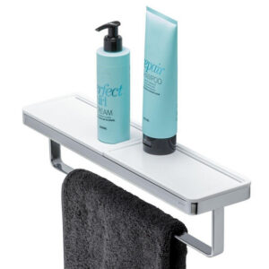 Geesa Frame Handdoekrek met planchet 42cm Wit / Chroom 918853-02-420
