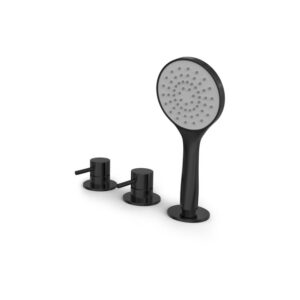 Hotbath Buddy Badrandcombinatie - één hendel mengkraan - Geborsteld zwart PVD B175MBP