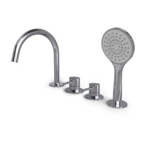 Hotbath Buddy Badrandcombinatie - met uitloop - één hendel mengkraan - Chroom B173CR