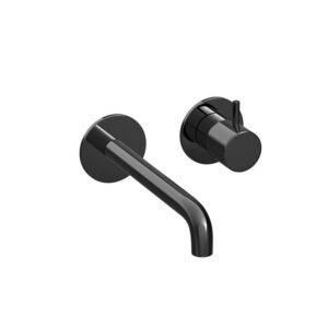 Hotbath COBBER Afbouwdeel tbv Inbouw wastafelkraan 18cm uitloop PBP Gepolijst zwart PVD CB105EXT18PBP