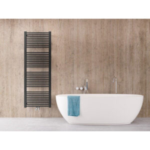 Instamat Rim elektrische radiator 60x150cm 800watt inclusief wandconsoles Soft zwart RI150.60EB02