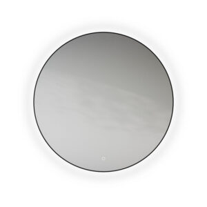 Looox Mirror collection spiegel - rond 100cm - ind.LED verl. sp.verw. m.black spmblr1000