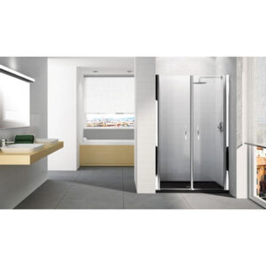 Novellini Young 2.0 2B draaideur 2 delig voor nis 77/81x200cm matchroom profiel helder glas y22b77-1b