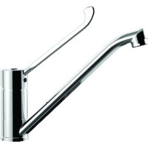 Paffoni Red Keukenmengkraan 13.1cm 3/8 inch flexibele slang 1 kraangat Chroom glans RED303CR