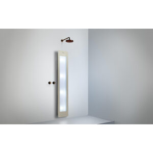 Sunshower Round Plus L infrarood + UV licht opbouw incl. Wandbeugel 185x33x12cm full body Sand White L0600-L0106-SML0700