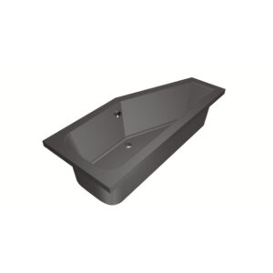 Xenz Lagoon Hoekbad - 170x75x48 - afvoer Midden - Rechts - Compact - acryl - antraciet 6983-05