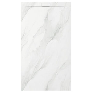 Zenon Essenza Minimal douchevloer - 120x90cm - antislip - antibacterieel - mineraalmarmer - rechthoek - Marble white (wit) 400000000000044818
